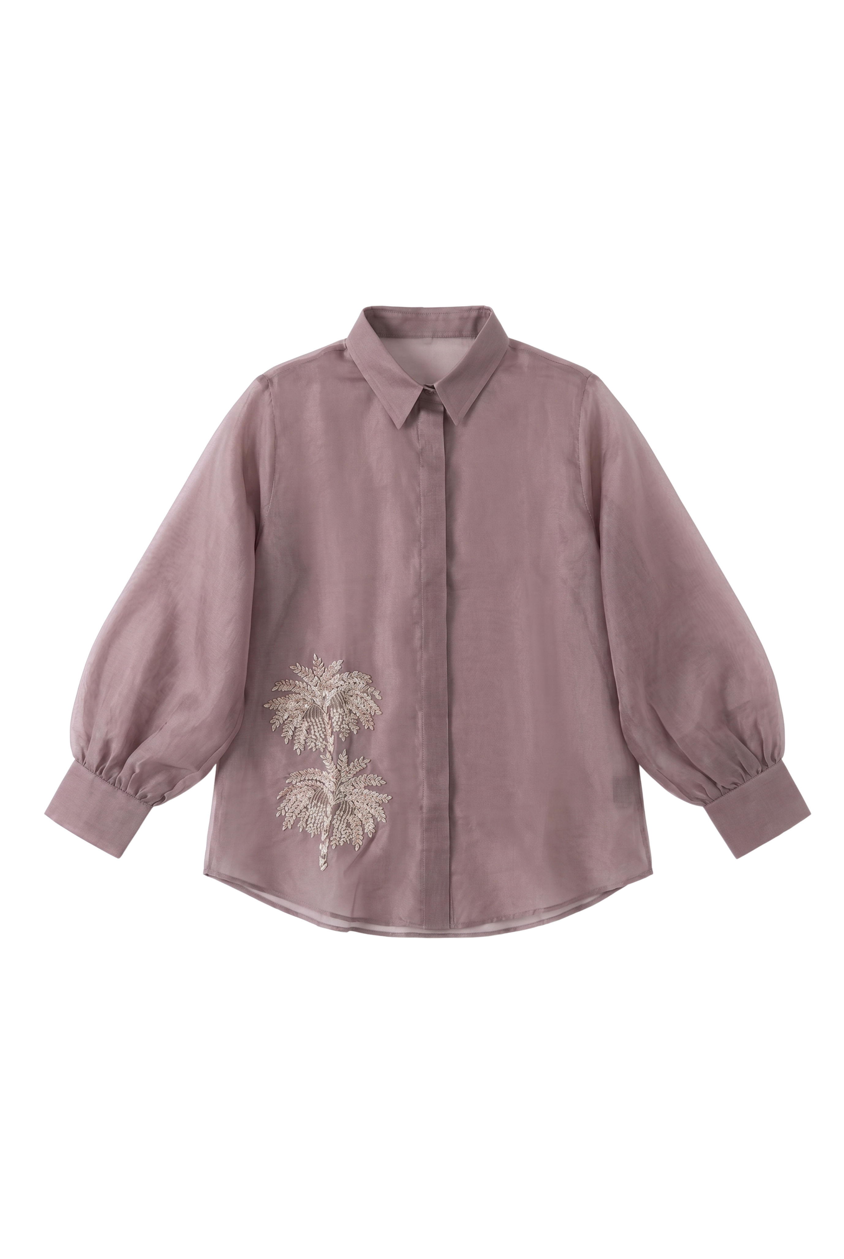 The Gray Tree Embroidered Organza Shirt