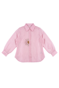 The Baby Pink Sunflower Pure Organza Shirt