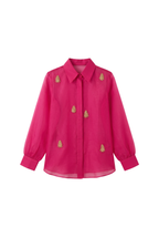 Fuchsia Pure Organza Shirt