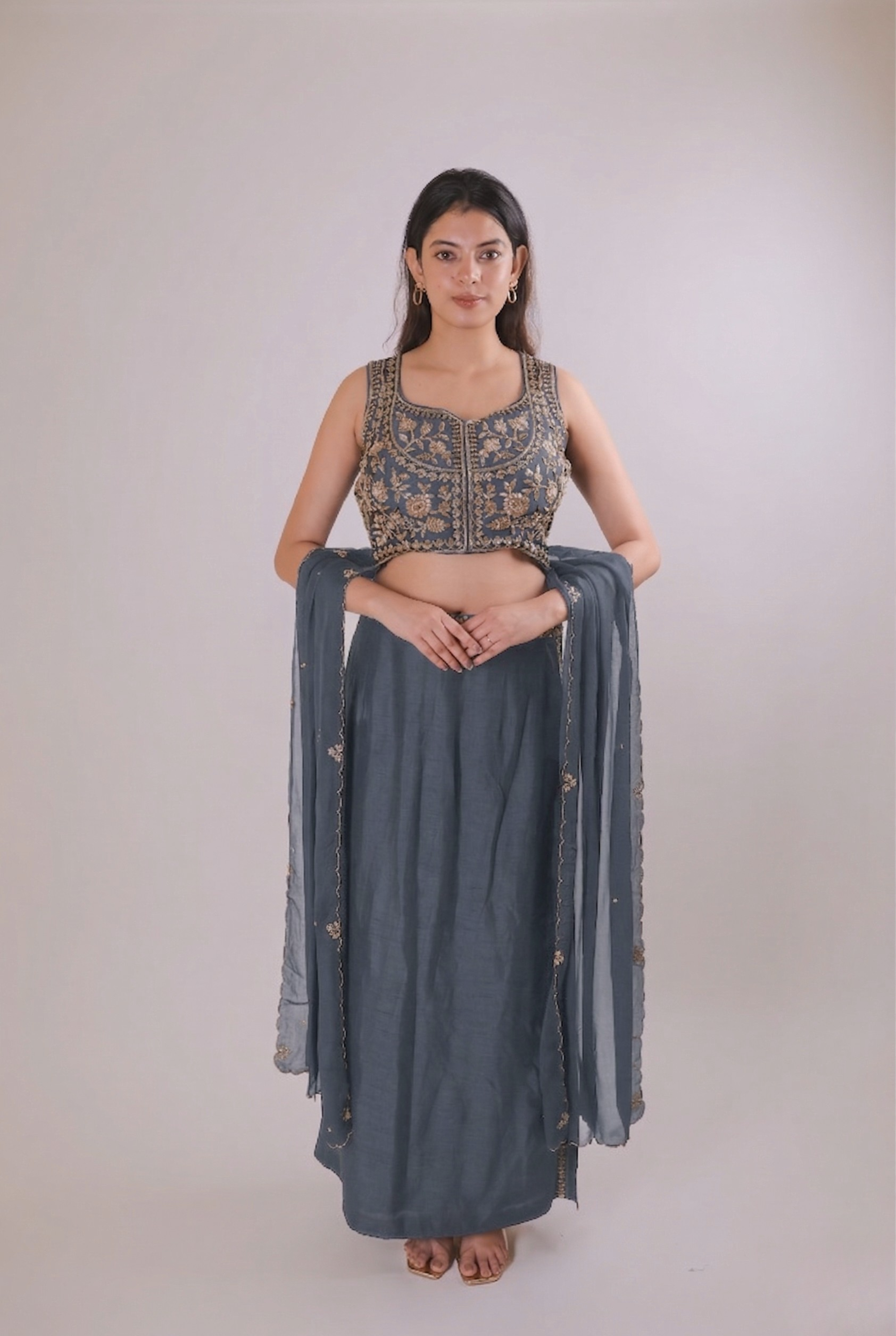 Sterling Ash Embroidered Lehenga Set