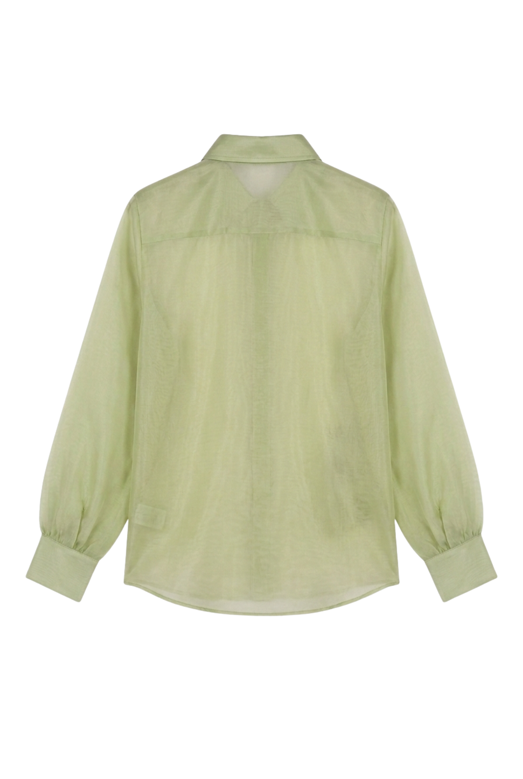 The Lime Green Hand-Embroidered Organza Shirt