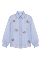 The Azure 'Amour' Organza Shirt
