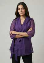 Amethyst Organza Wrap Shirt
