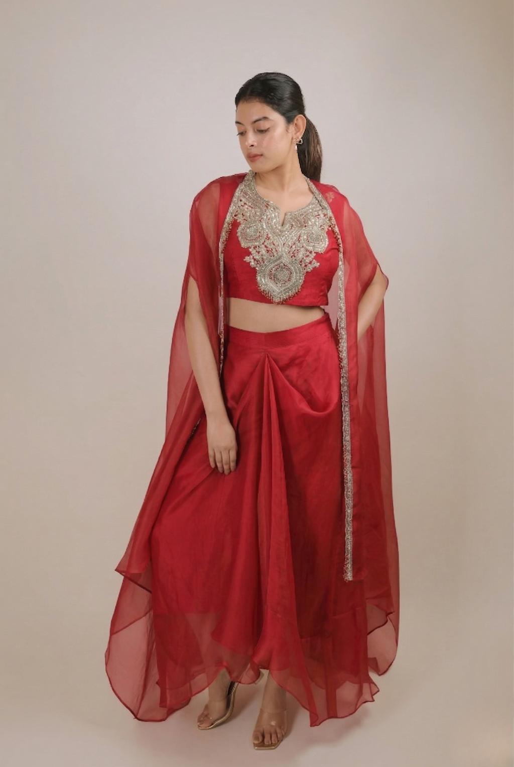 The Scarlet Rose Cape Set