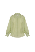 The Lime Green Hand-Embroidered Organza Shirt