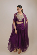 The Midnight Orchid Cape Set