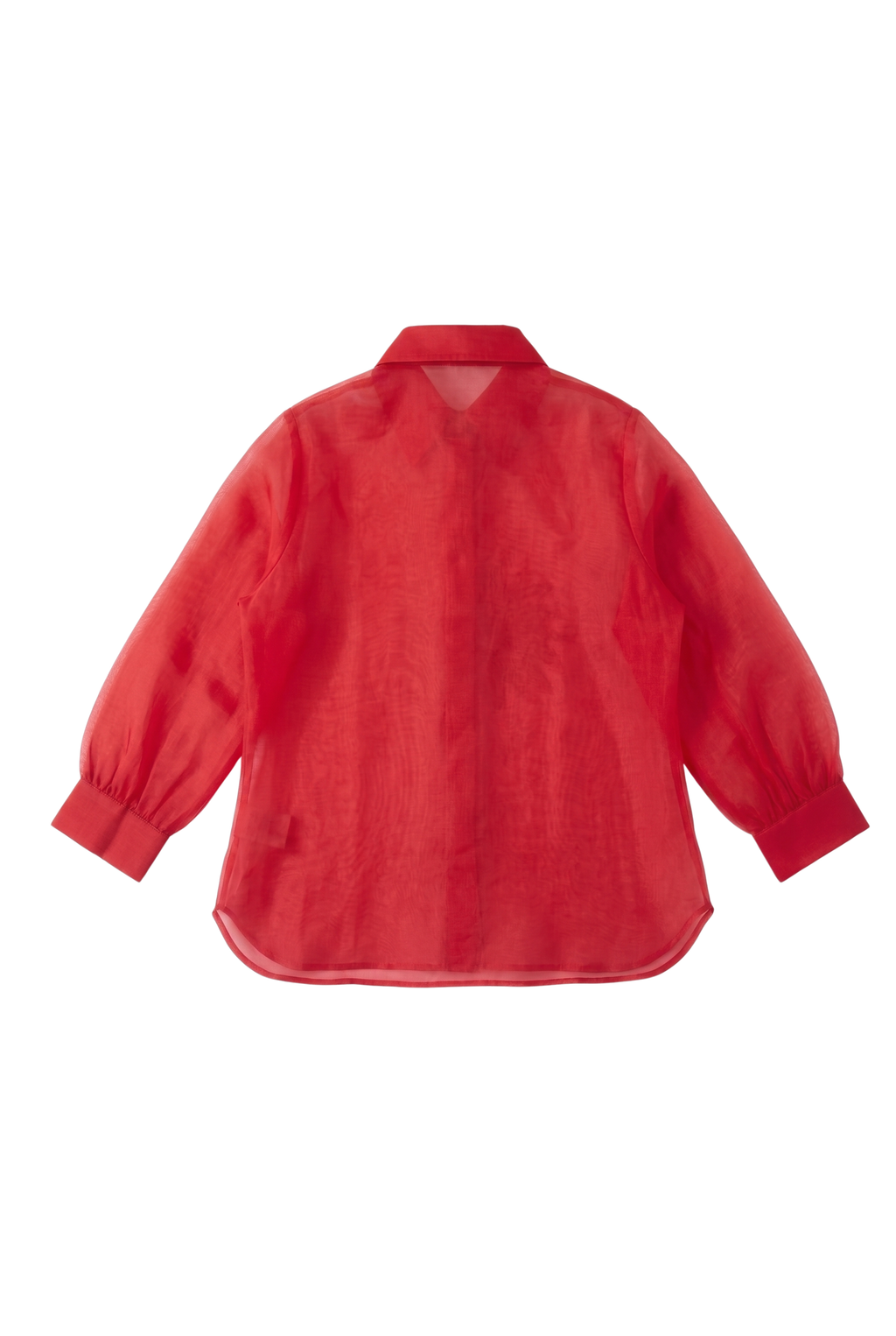 The Subtle Red Sunflower Pure Organza Shirt