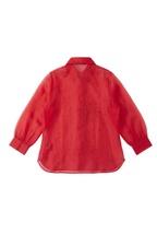 The Subtle Red Sunflower Pure Organza Shirt