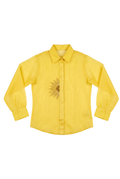 The Crimson Yellow Sunflower Organza Shirt