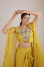 The Marigold Bloom Cape Set