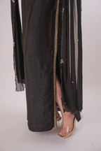 Midnight Gold Embroidered Skirt Set